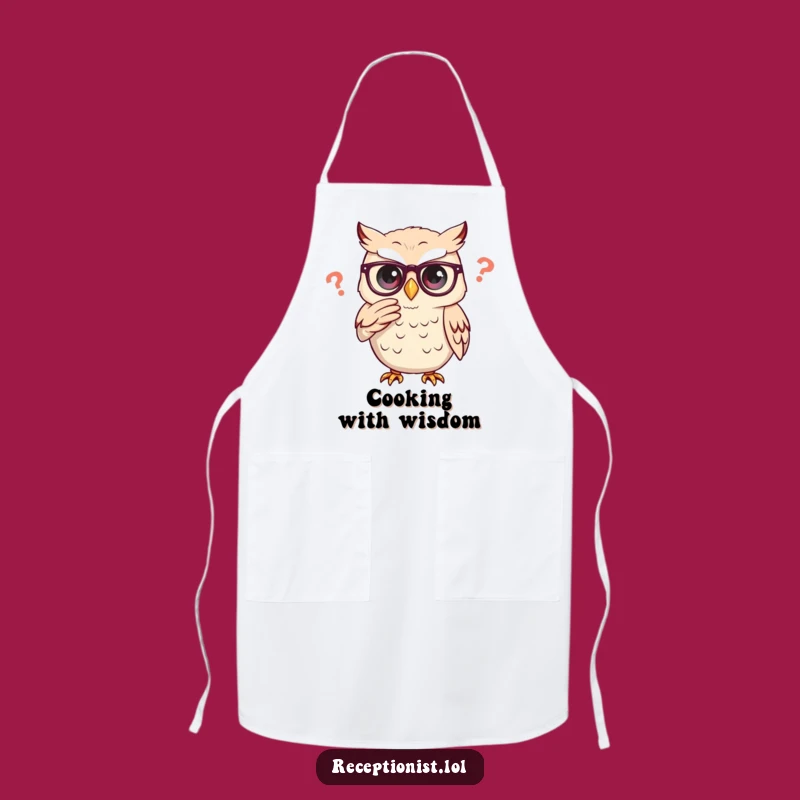 Funny Owl Chef Apron: Cook with Wisdom and Thoughtful Style