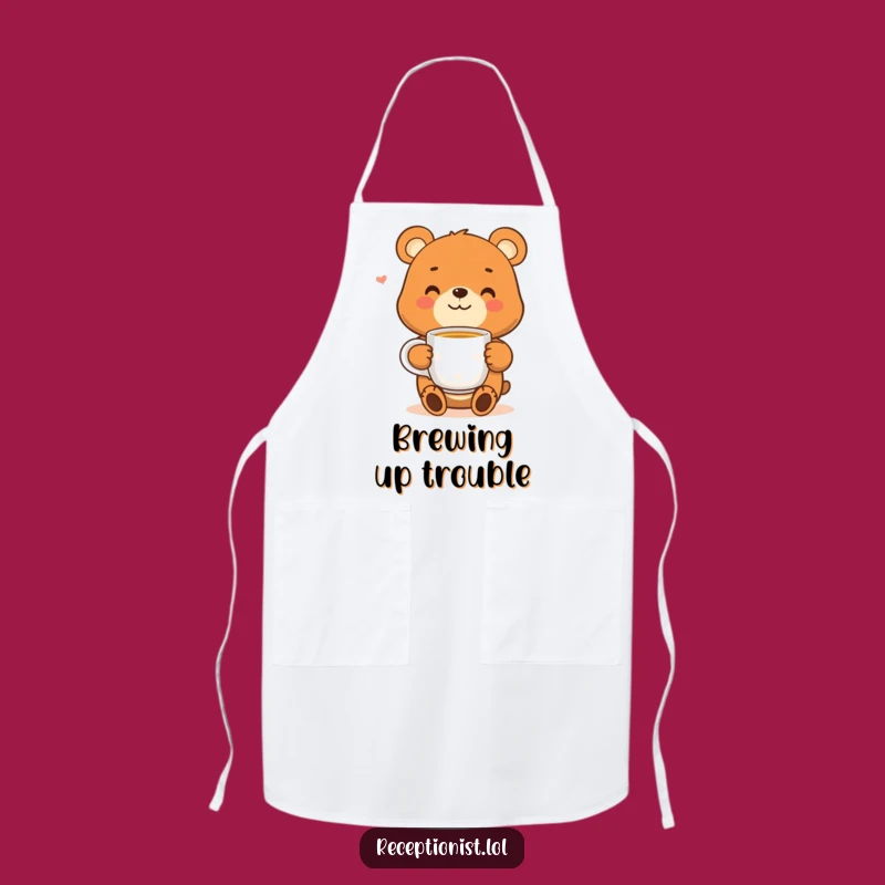 Funny Bear Tea Apron - Kitchen Comfort for Tea Lovers, Chef Gift