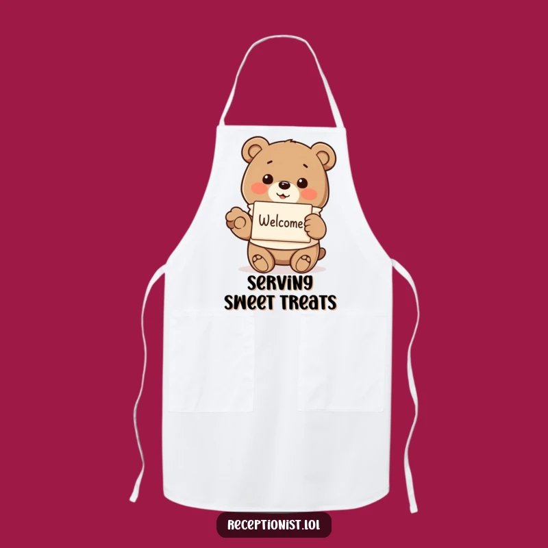 Funny Bear Welcoming Apron: Kitchen Humor for the Kindhearted Cook