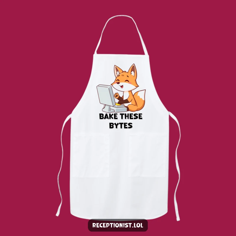 Funny Fox Chef Apron: Hilarious Cartoon for the Kitchen Tech Master