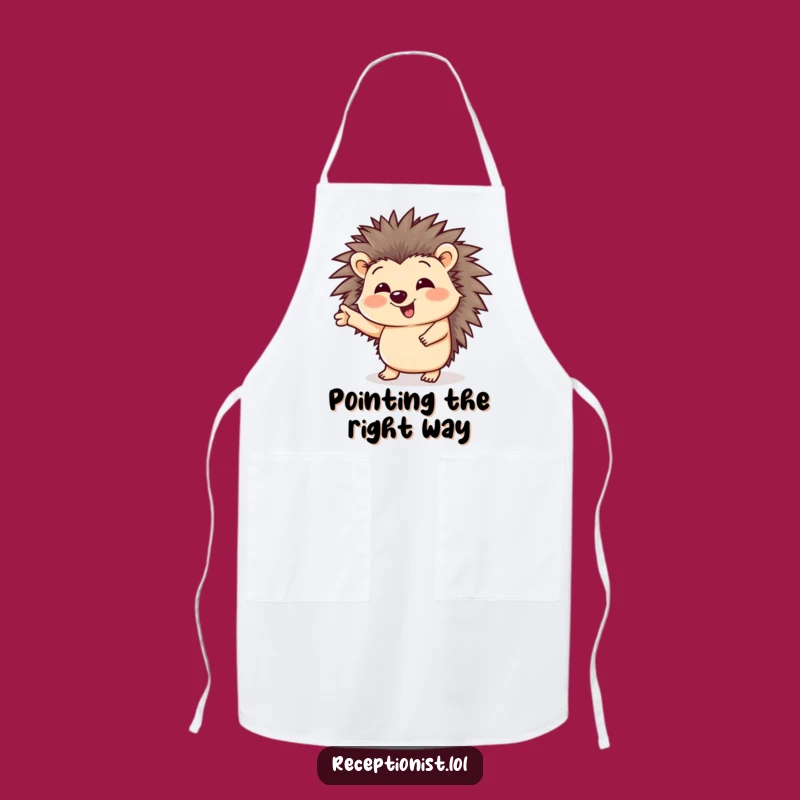 Funny Giggling Hedgehog Chef Apron - Hilarious Kitchen Gift for Cooks