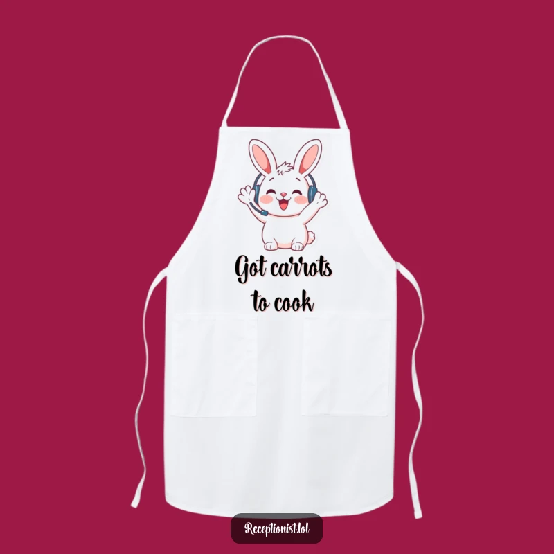 Funny Bunny Welcome Apron: Cook with Cheer and a Humorous Greeting!