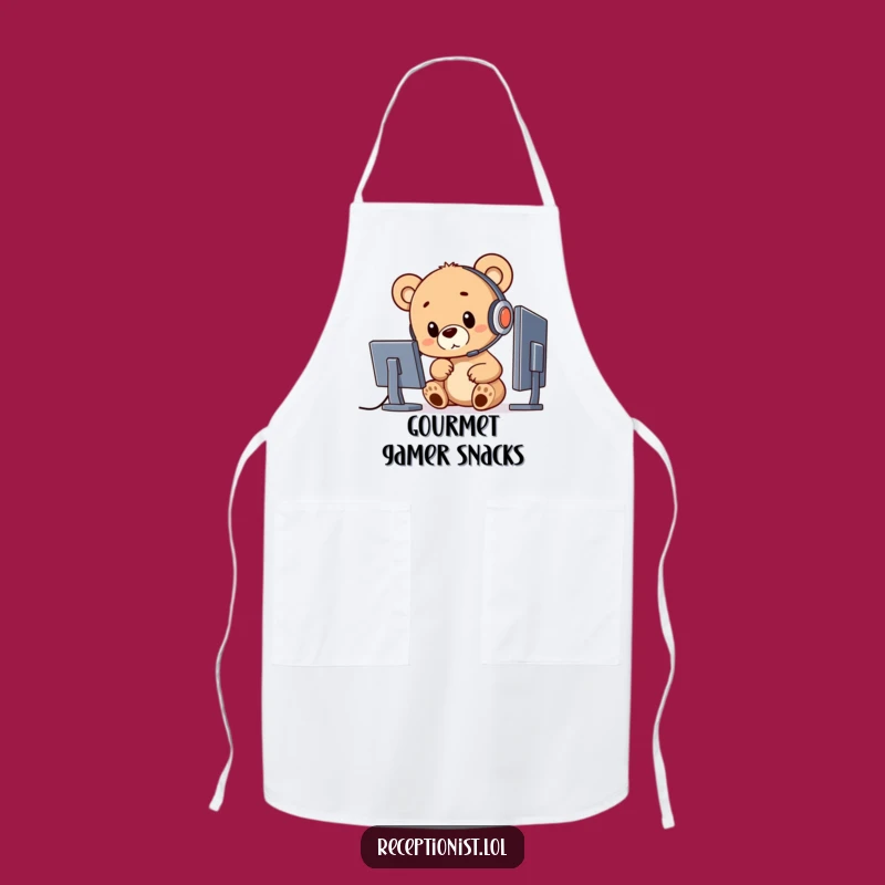 Funny Bear Cub Cook Apron: Kitchen Tech Humor, Perfect Funny Gift