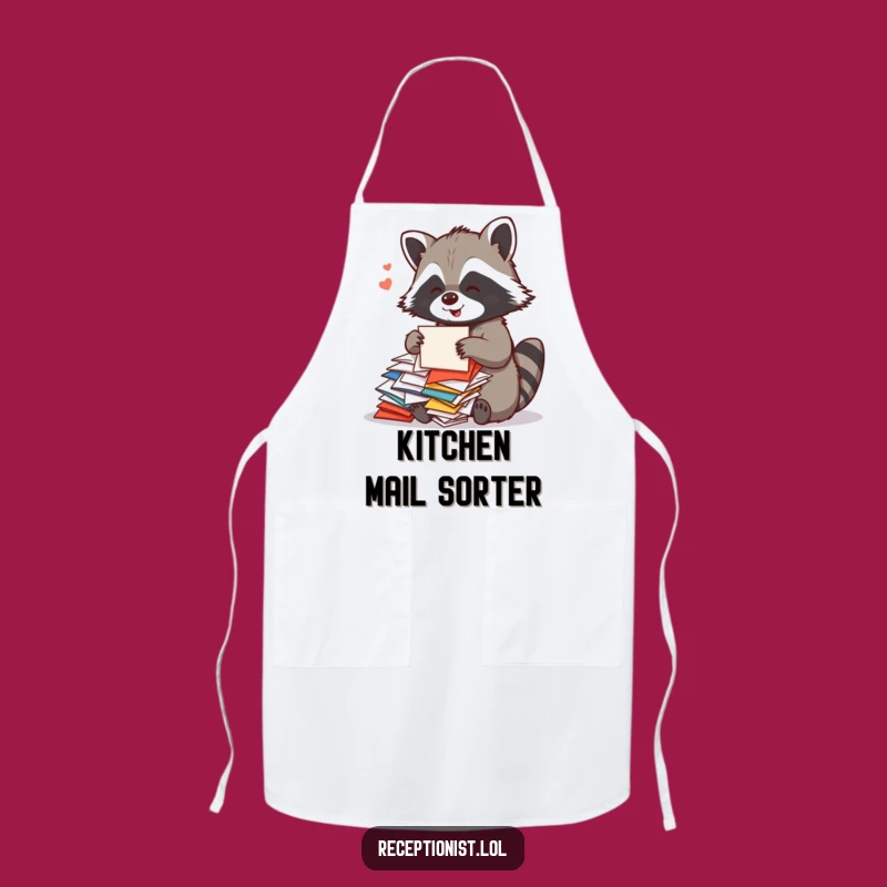 Funny Raccoon Chef Apron: A Hilarious Gift for Kitchen Mail Sorting