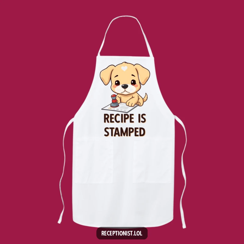 Funny Puppy Official Apron: Cook with Focus and Canine Charm!
