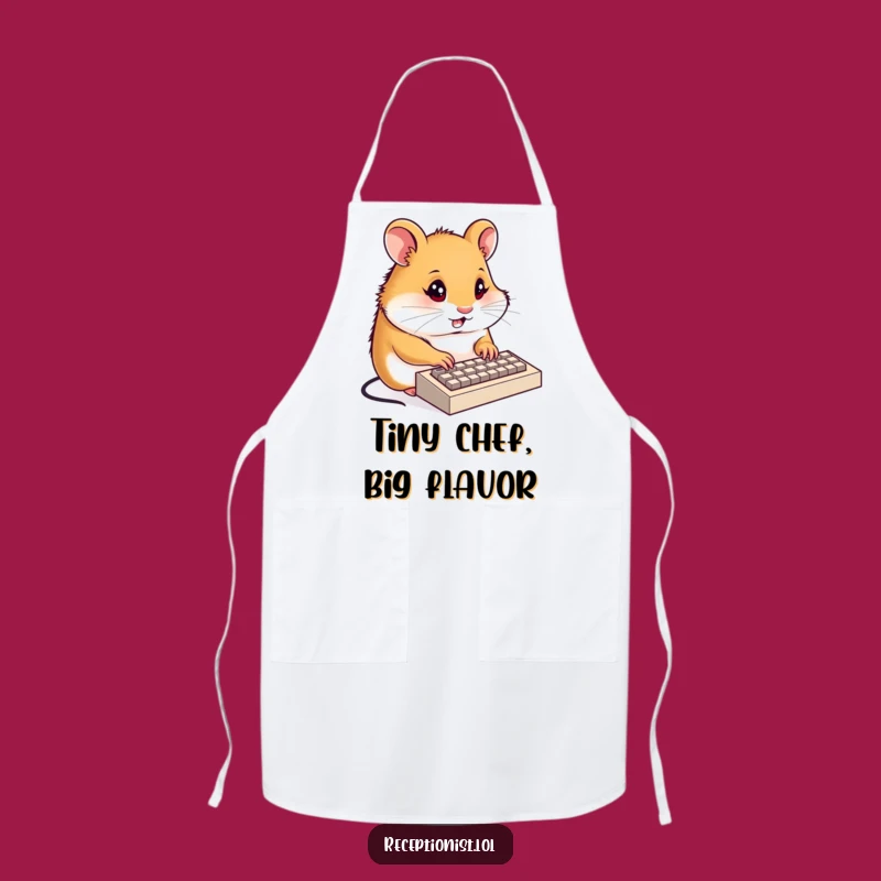 Funny Hamster Receptionist Apron: Work with Purpose, Kitchen Fun, Perfect Funny Gift