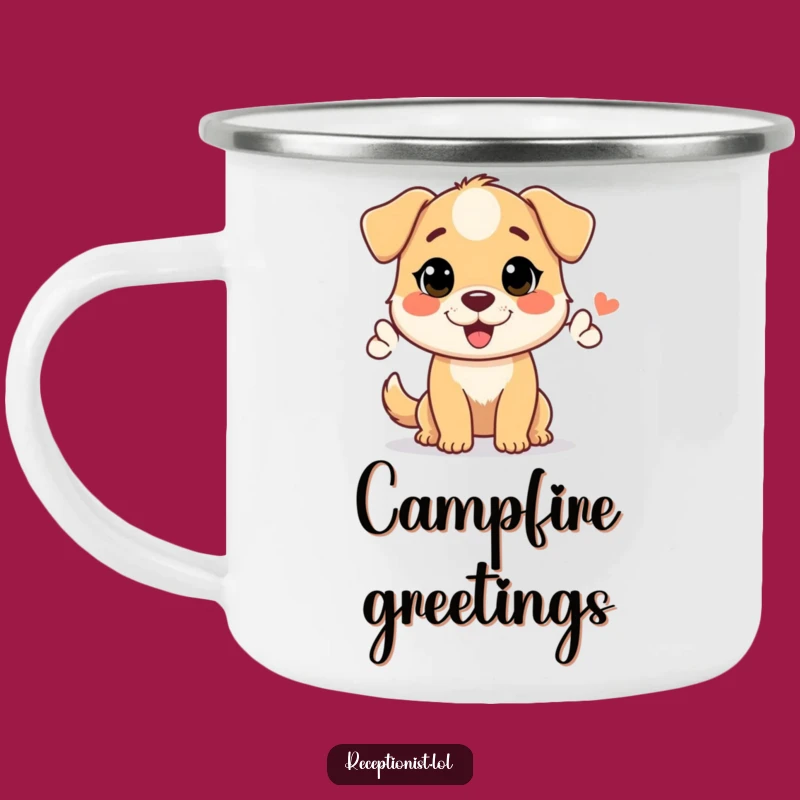 Funny Helpful Dog Camping Mug - Durable Welcoming Outdoor Gift