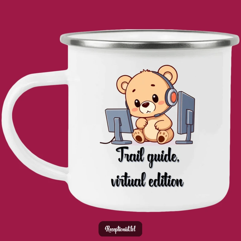 Funny Bear Cub Adventure Mug: Outdoor Tech Humor, Great Funny Gift
