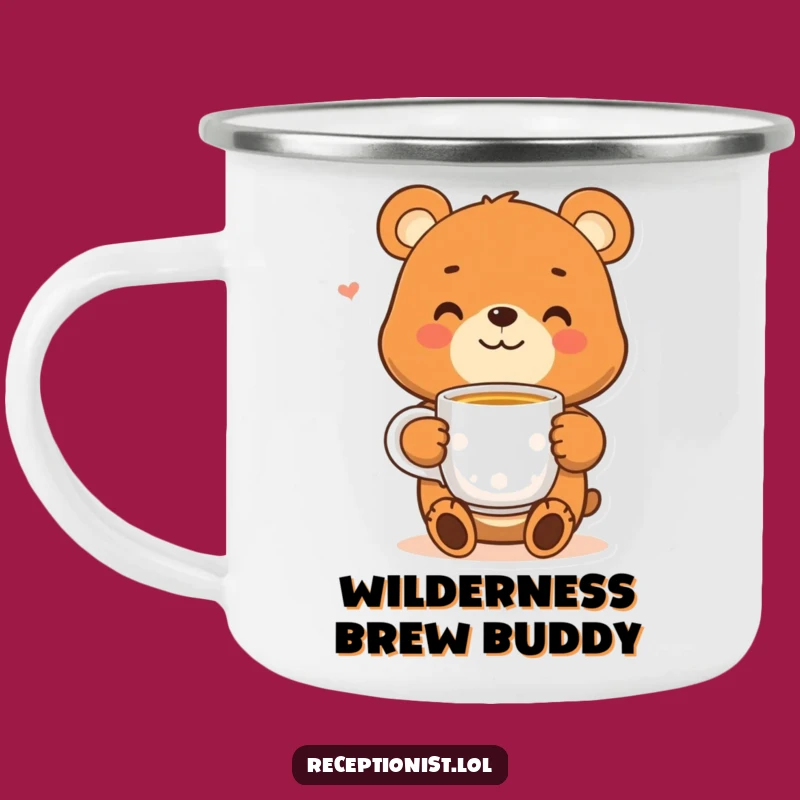 Funny Bear Tea Camping Mug - Outdoor Comfort with Smiling Character