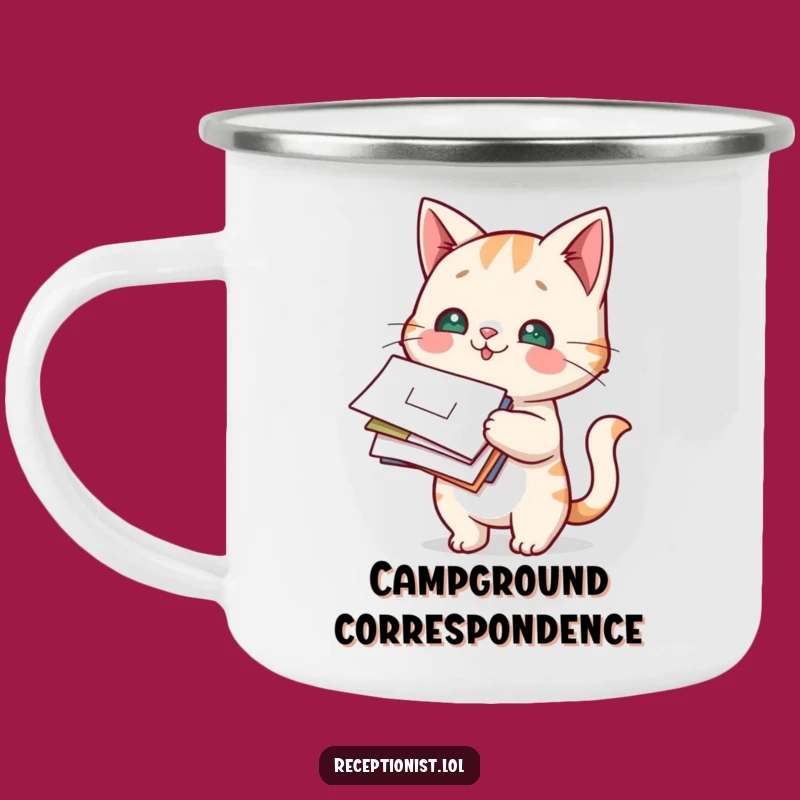 Funny Cat Mail Carrier Camping Mug - Hilarious 'Special Delivery' Mug