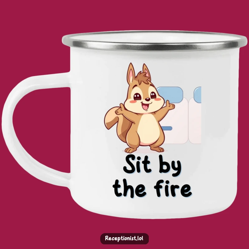 Funny Squirrel Campfire Mug: Outdoor Humor, Perfect Gift for Adventurers