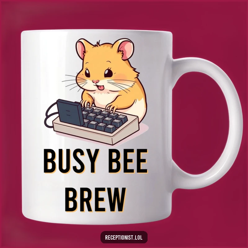 Funny Hamster Keyboard Mug: Determined Typist, a Hilarious Gift for Writers