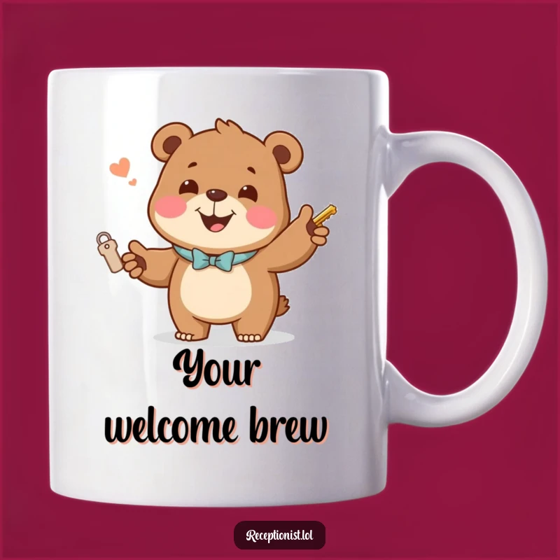 Funny Joking Bear Hotel Mug: Perfect Gift for Staycation Lovers!
