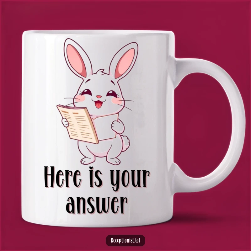 Funny Rabbit Directory Mug: A Hilarious Helper Gift for Organization Lovers