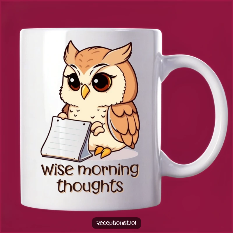 Funny Wise Owl Notepad Mug: Perfect Gift for Thinkers & Dreamers!