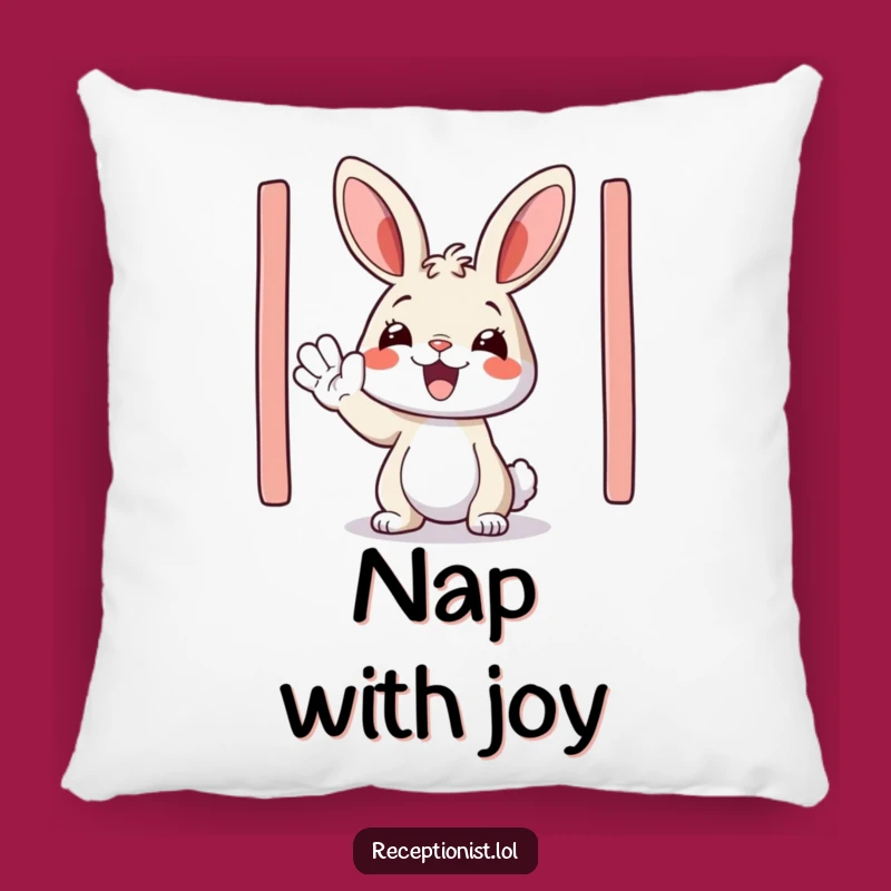 Comfy Funny Bunny Welcome Pillow: Snuggle Up to Hospitality