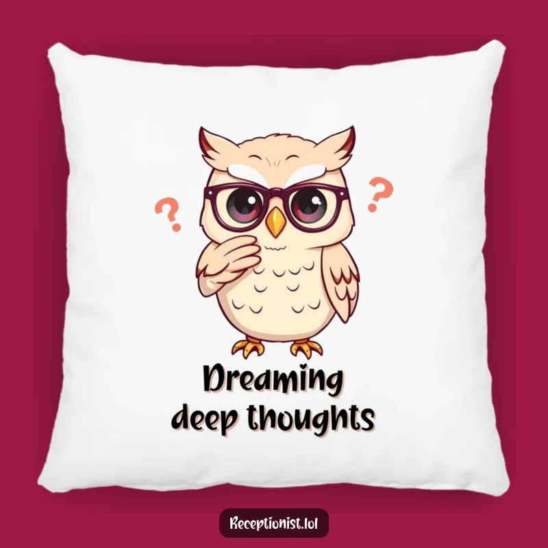 Funny Owl Comfort Pillow: Thoughtful Greeting and Cozy Cushion