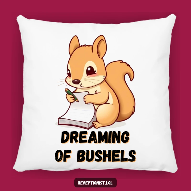 Funny Squirrel Pillow: Cozy Study Pal, Adorable Funny Gift for Your Study Nook!