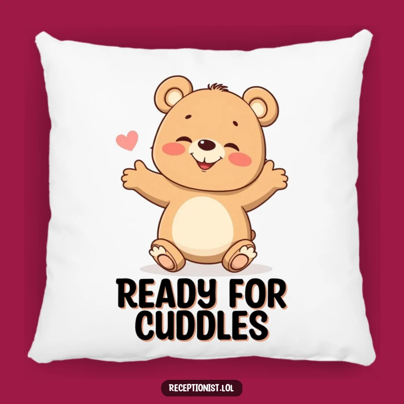 Funny Bear Cub Pillow: Cozy Cuddles with a Giggling Friend, Great Gift