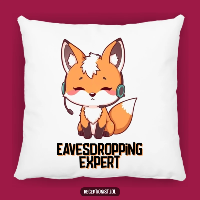 Funny Fox Pillow: Cozy Listening Comfort, a Hilarious Decorative Gift