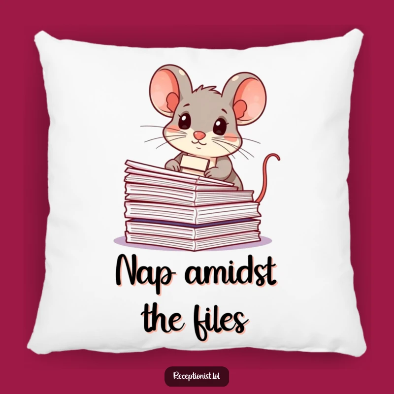 Funny Mouse Pillow: Cozy Comfort with Hilarious Office Organization Charm