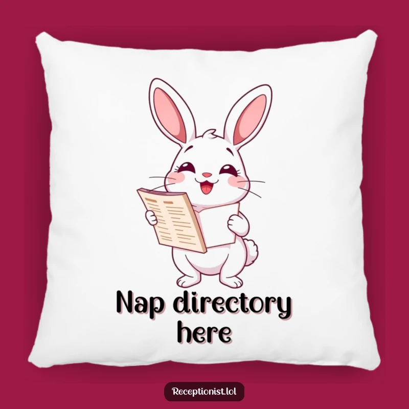 Funny Rabbit Pillow: Comfy Cartoon Accent for the Organized Home