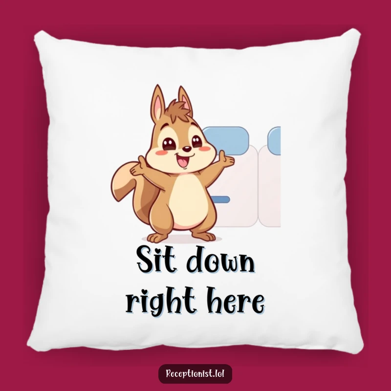 Funny Squirrel Director Pillow: Cozy Comfort and Hilarious Gift Accent