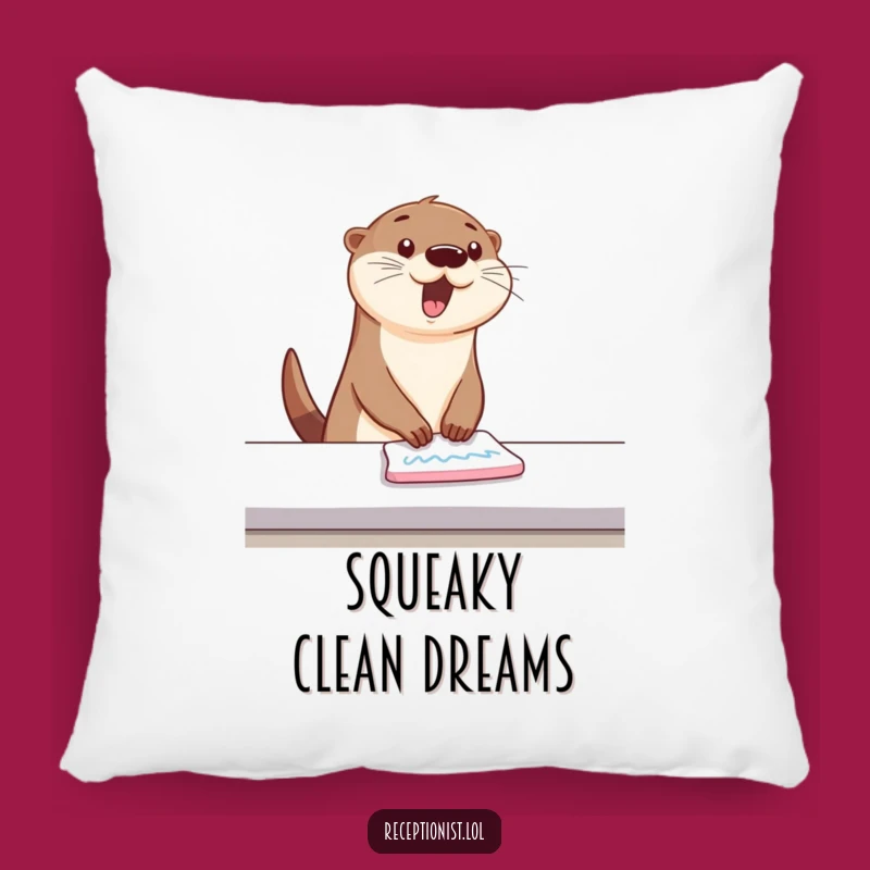 Funny Bouncing Otter Cleaning Pillow: Cozy Comfort with Energetic Charm!