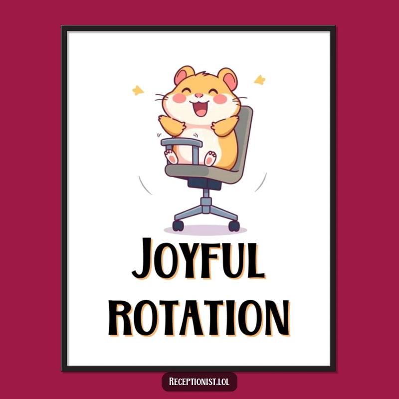 Funny Hamster Digital Art: Hilarious Gift for Joyful Decor