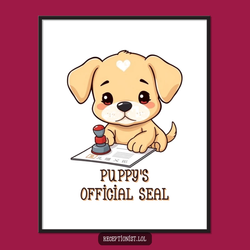 Funny Puppy Official Digital Print: Instant Determination for Your Walls!