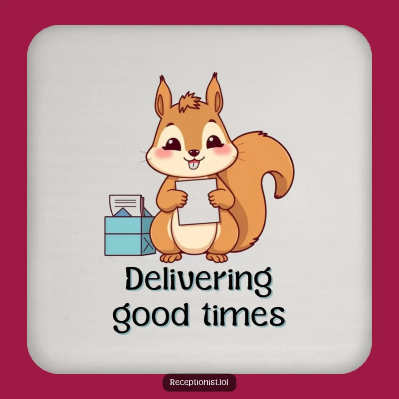 Funny Squirrel Mail Sorter Coasters: Protect Surfaces with Orderly Humor!