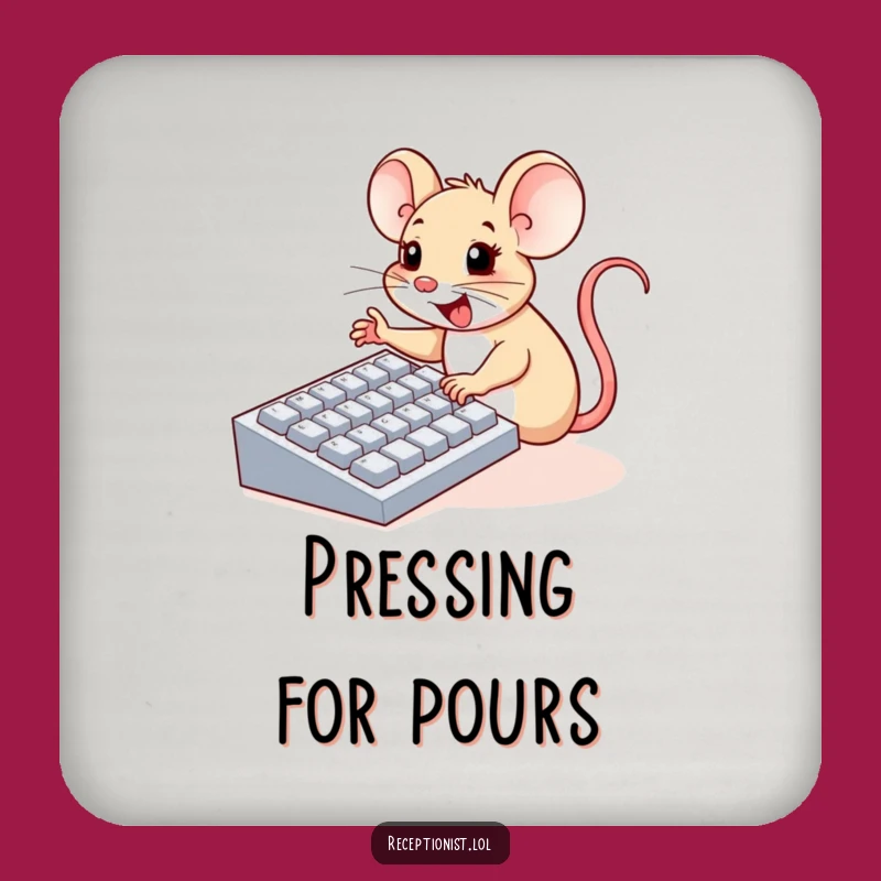 Funny Mouse Keyboard Coaster: Humorous Protection for Surfaces