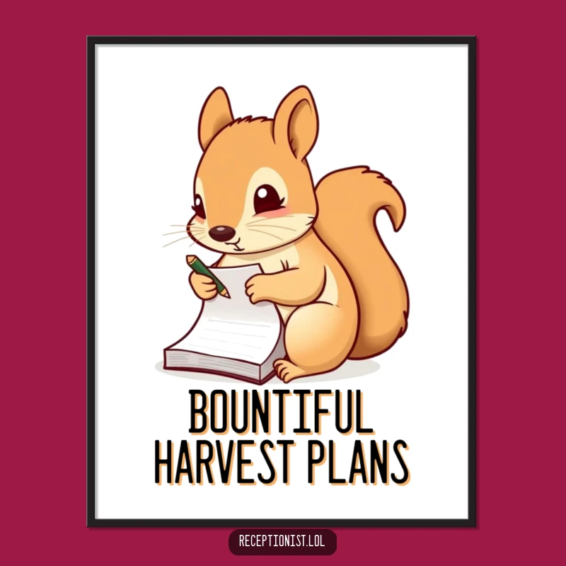 Funny Squirrel Notepad Poster: Study Motivation Art, Great Funny Gift for Learners!