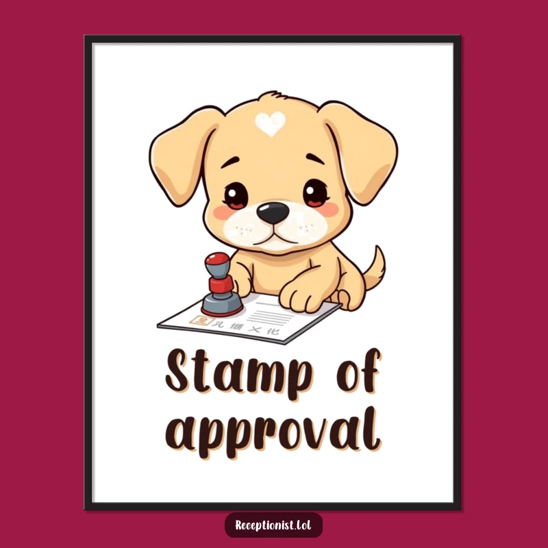 Funny Puppy Official Poster: Decorate with Determination and Humor!