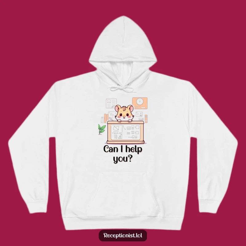 Funny Hamster Hoodie: Cozy Information Desk Companion, The Ultimate Funny Gift Experience!