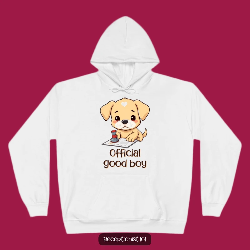 Cozy Funny Puppy Hoodie: Stay Warm While Getting Things Done!