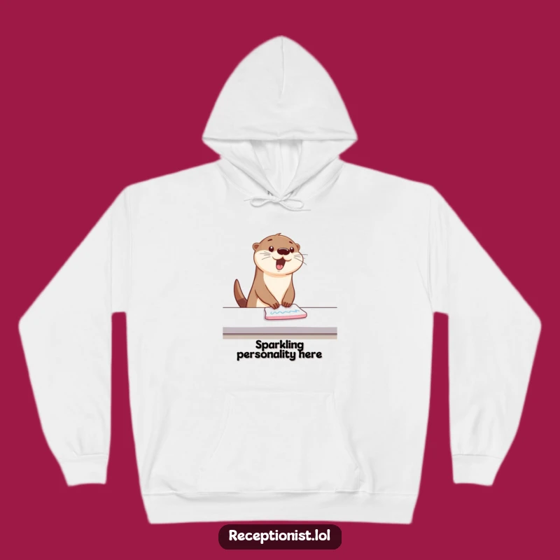 Funny Bouncing Otter Cleaning Hoodie: Cozy Comfort for the Active!