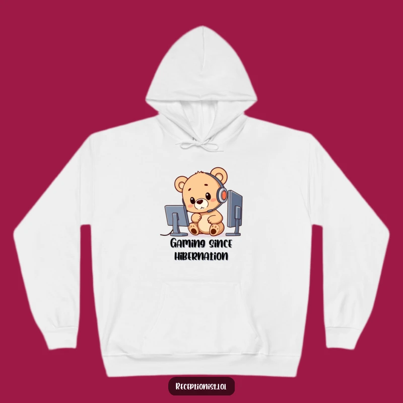 Funny Bear Cub IT Hoodie: Cozy Tech Support Gear, Ultimate Funny Gift