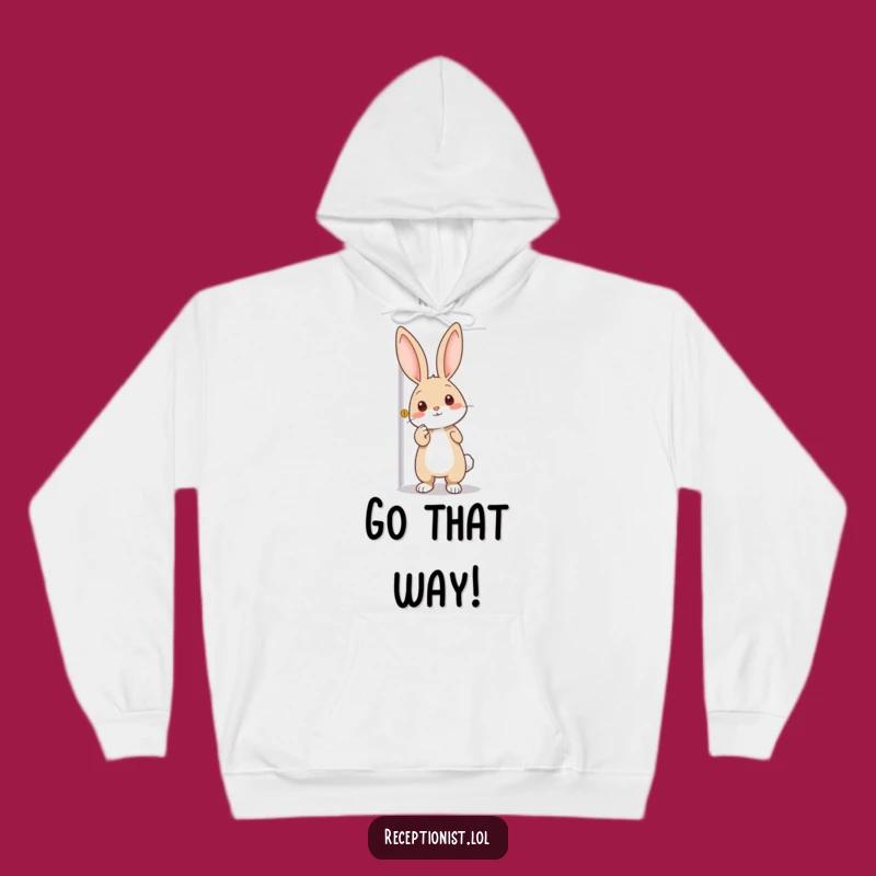 Funny Rabbit Door Pointer Hoodie: Cozy Explorer Gear, The Ultimate Funny Gift for Adventurers!