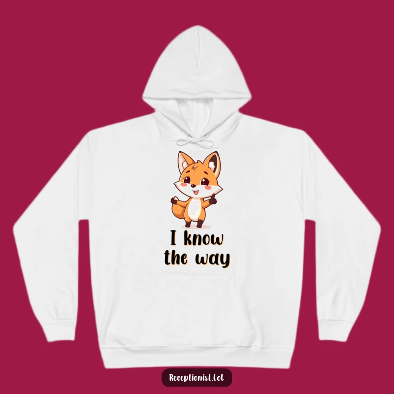 Cozy Funny Fox Hoodie: Stay Warm While Pointing the Way!