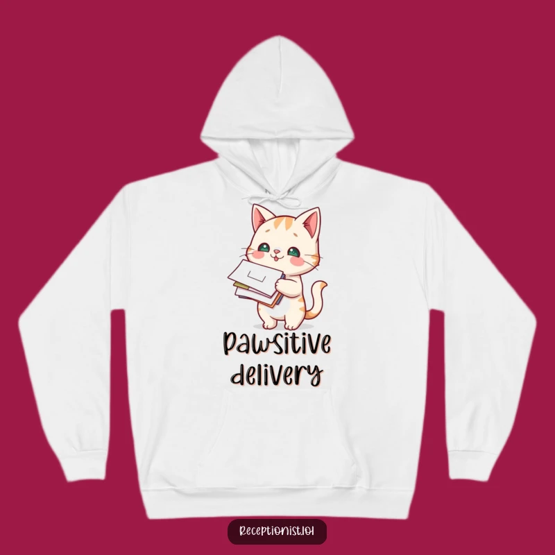 Funny Cat Mail Carrier Hoodie - Cozy 'Letter Lover' Sweatshirt