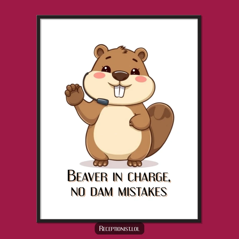 Free Printable Beaver Event Planner Art: Funny Host Downloadable Wall Art, DIY Decor