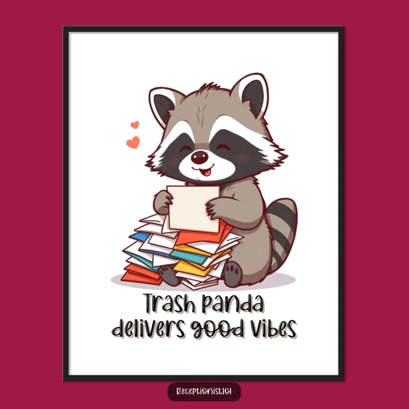 Funny Free Printable Wall Art: Raccoon's Playful Mail Hub