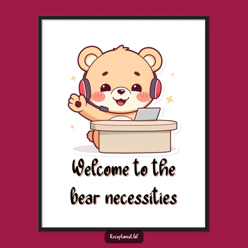 Free Printable Bear Cub Welcoming Wall Art - Cheerful Downloadable Decor for Homes