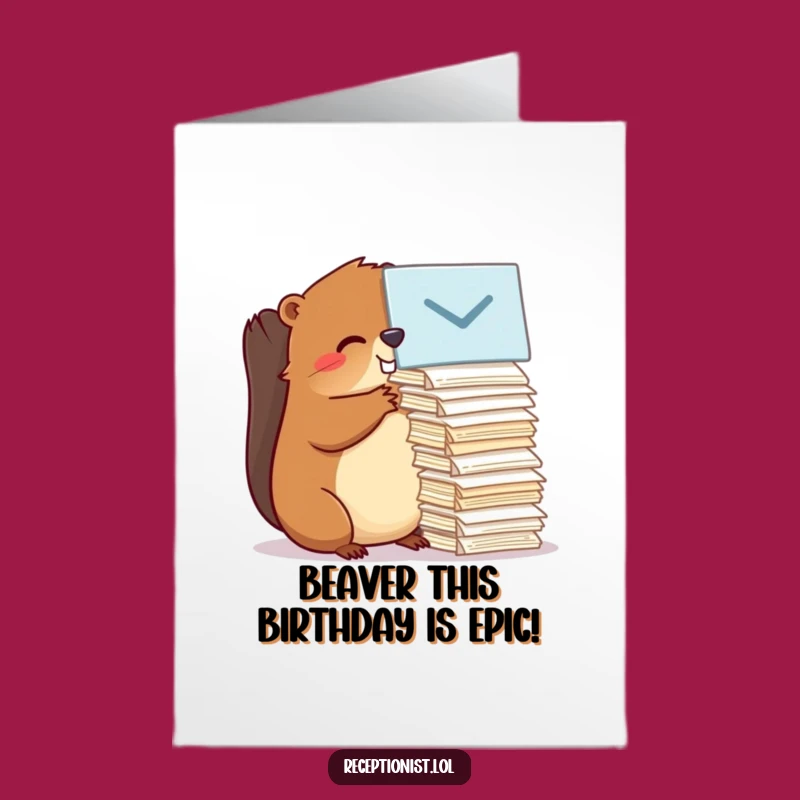Free Printable Birthday Card: Busy Beaver's Organized Chaos Funny Downloadable Gift