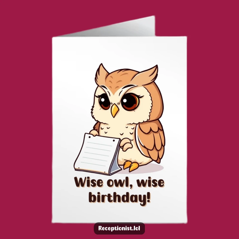 Free Printable Birthday Card: Thoughtful Owl, Wise Notes, Hilarious Downloadable Wishes!