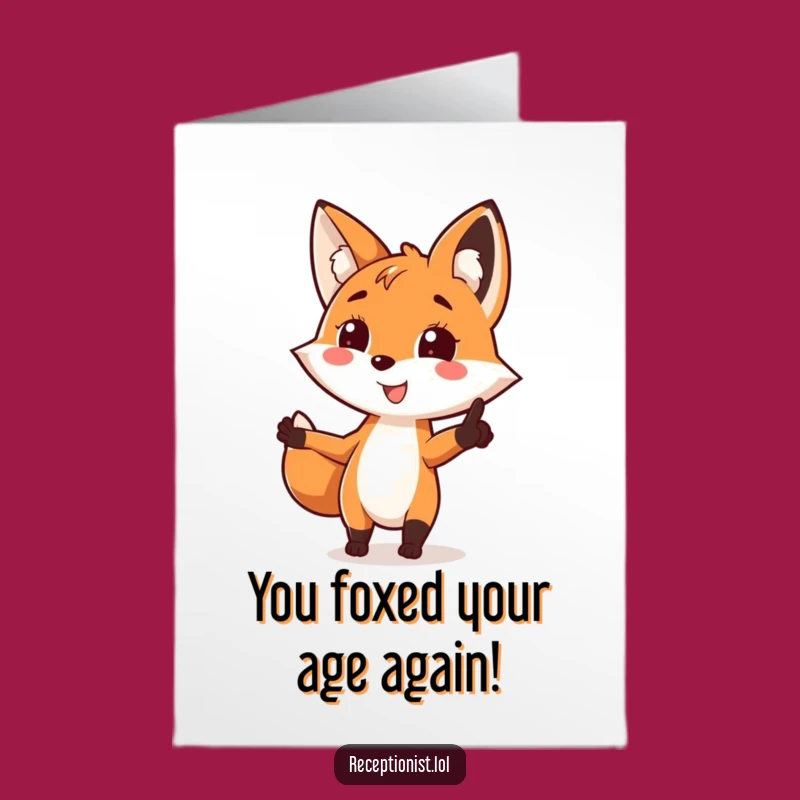 Free Printable Fox Birthday Card: Funny Downloadable Gift for a Guiding Smile!