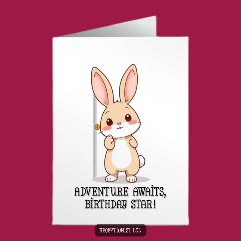 Free Printable Rabbit Birthday Card: Funny DIY Downloadable Gift for Explorers