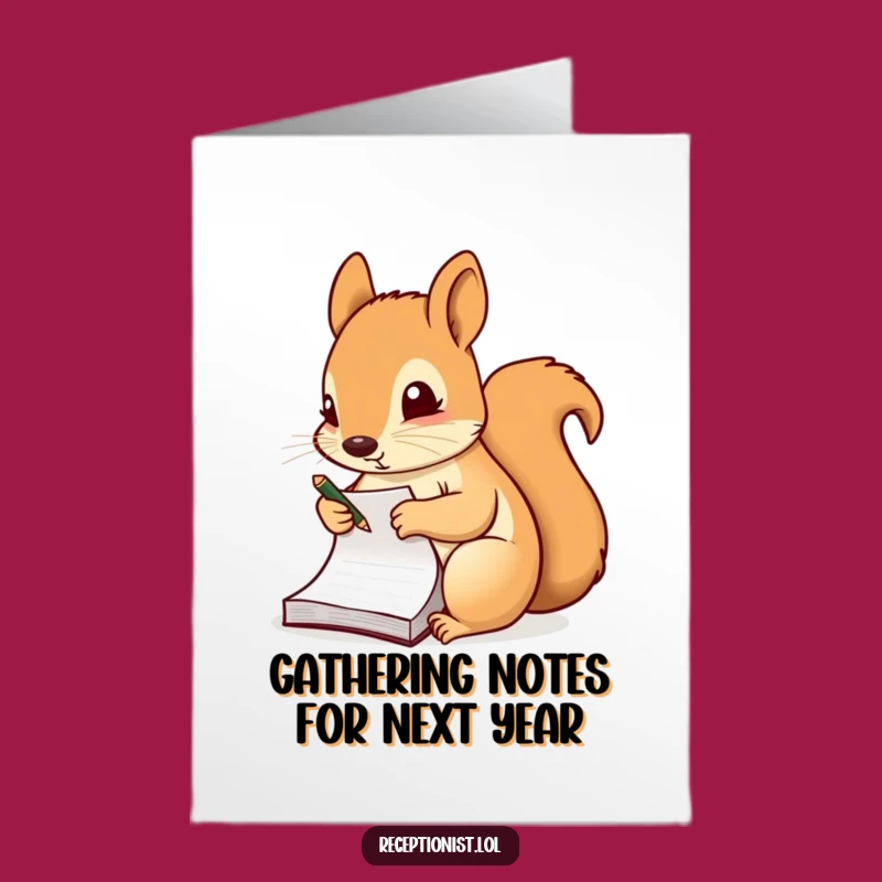 Free Printable Squirrel Birthday Card: Funny DIY Downloadable Gift for the Organized