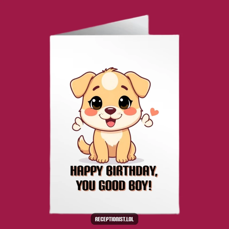 Free Printable Birthday Card: Welcoming Dog's Happy Nod - Funny Downloadable Gift